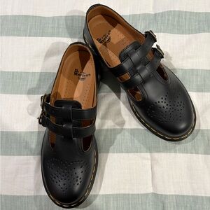 Dr. Martens Black Leather Buckle Shoes